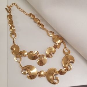 Oscar de la Renta double strand necklace